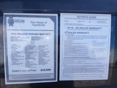 2021 Mitsubishi Outlander Sport 2.0 S 2WD