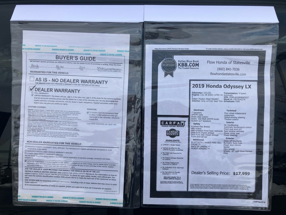 2019 Honda Odyssey LX