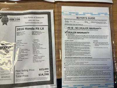 2016 Honda Fit LX