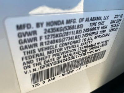 2016 Acura MDX w/AcuraWatch Plus