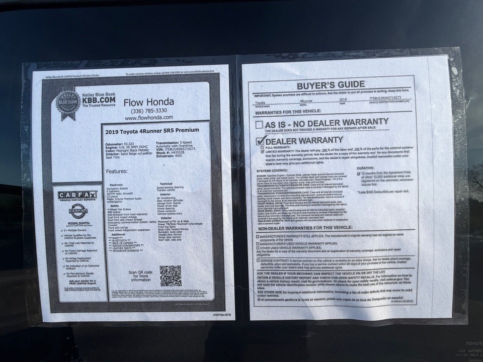 2019 Toyota 4Runner SR5 Premium