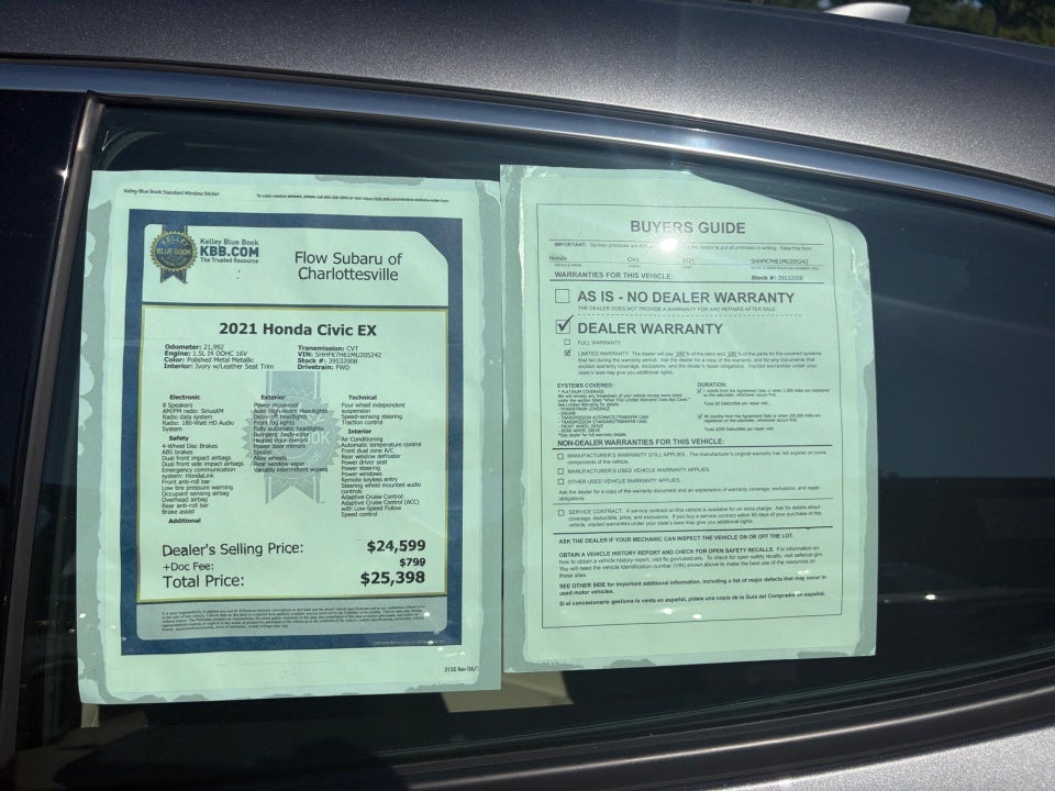 2021 Honda Civic Hatchback EX