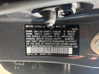 2021 Honda Civic Hatchback EX