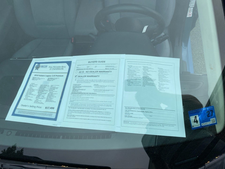 2019 Subaru Legacy 2.5i Premium