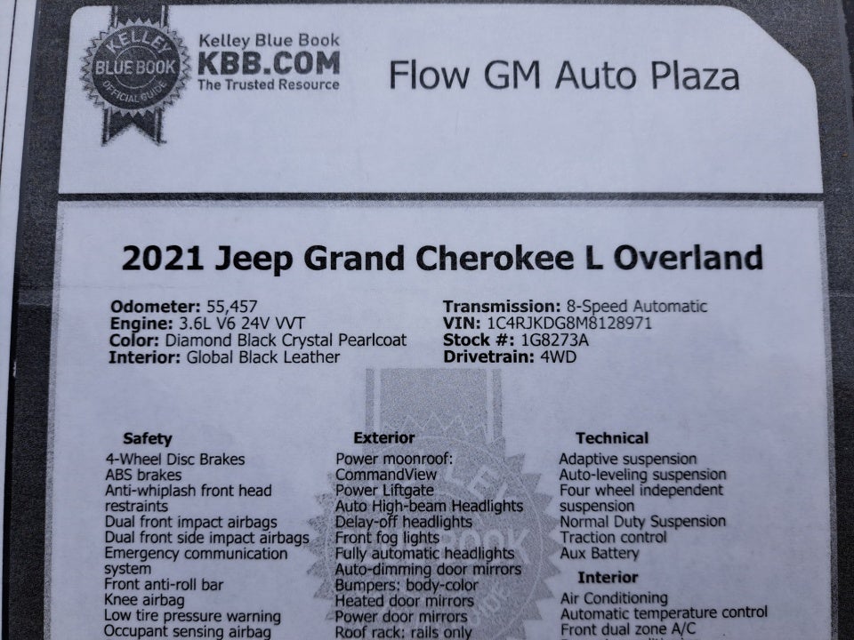 2021 Jeep Grand Cherokee L Overland 4x4