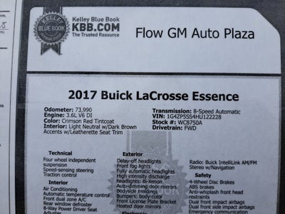 2017 Buick LaCrosse Essence