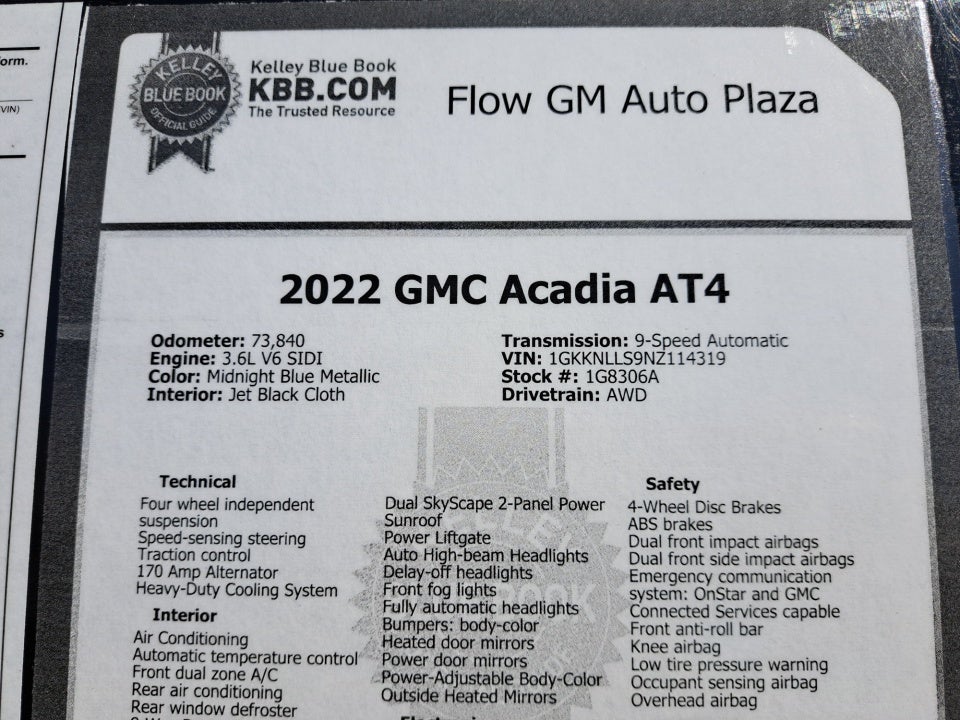 2022 GMC Acadia AWD AT4