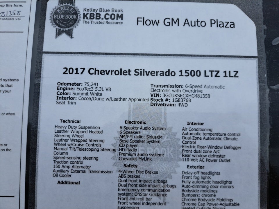 2017 Chevrolet Silverado 1500 LTZ