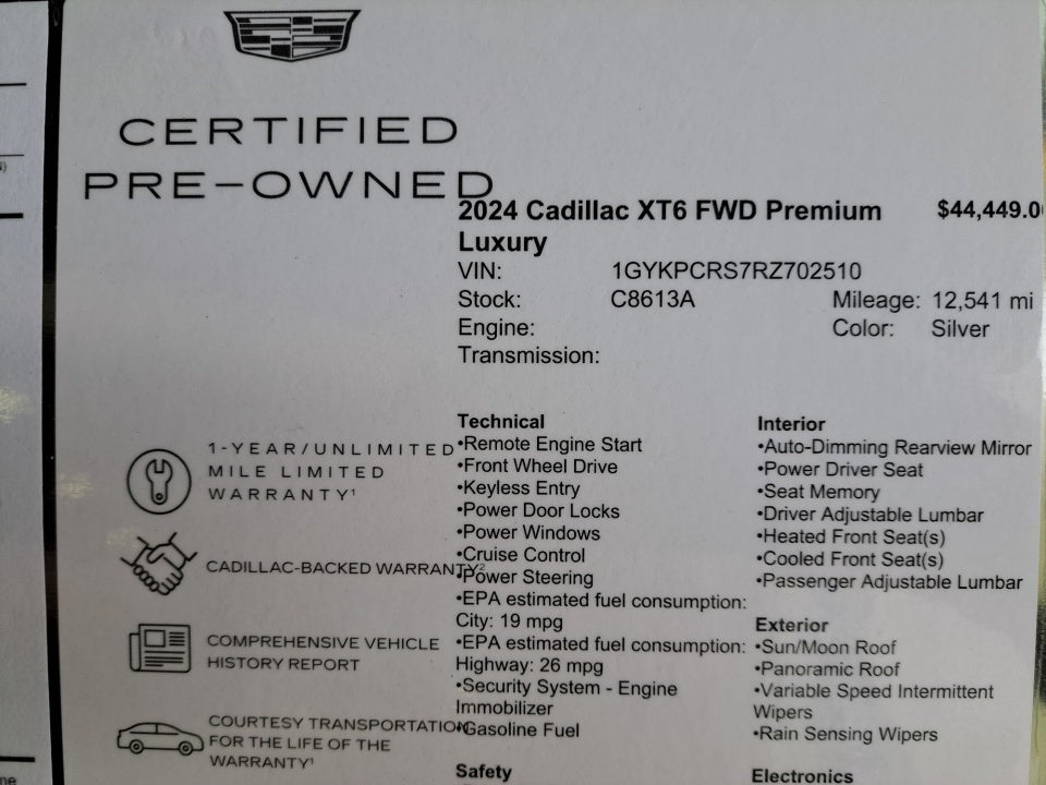 2024 Cadillac XT6 FWD Premium Luxury