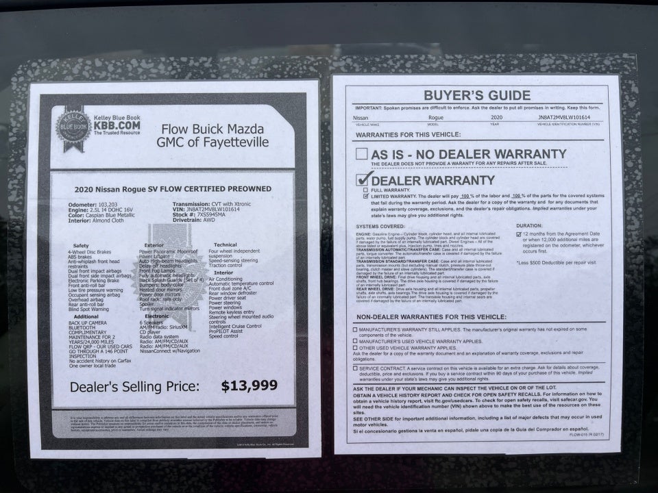 2020 Nissan Rogue SV Intelligent AWD