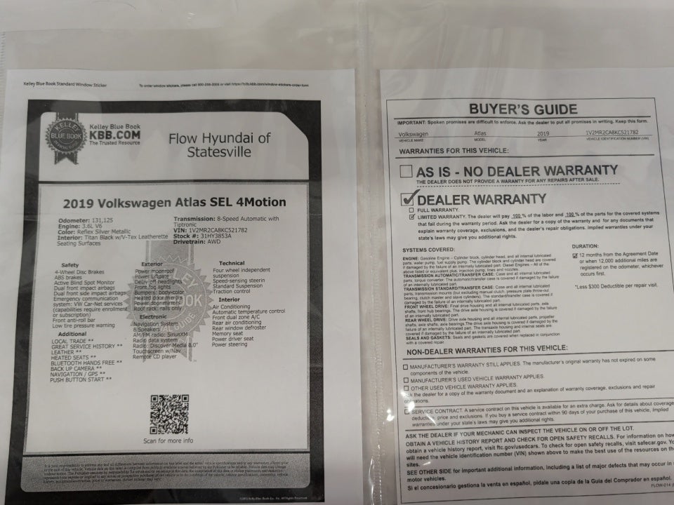 2019 Volkswagen Atlas 3.6L V6 SEL