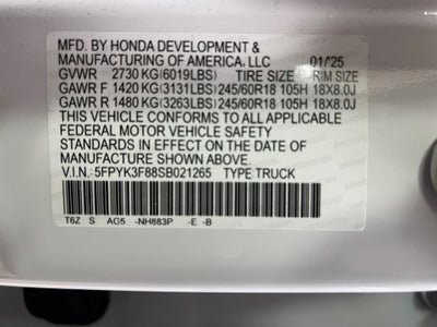 2025 Honda Ridgeline Black Edition