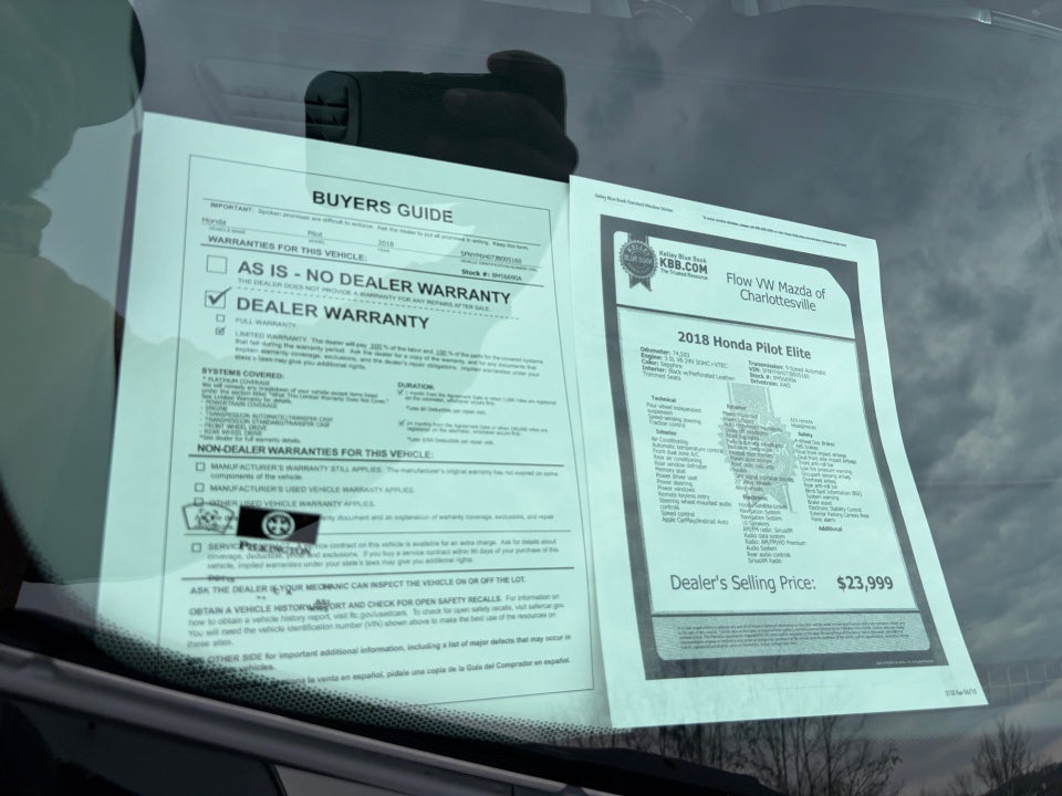 2018 Honda Pilot Elite